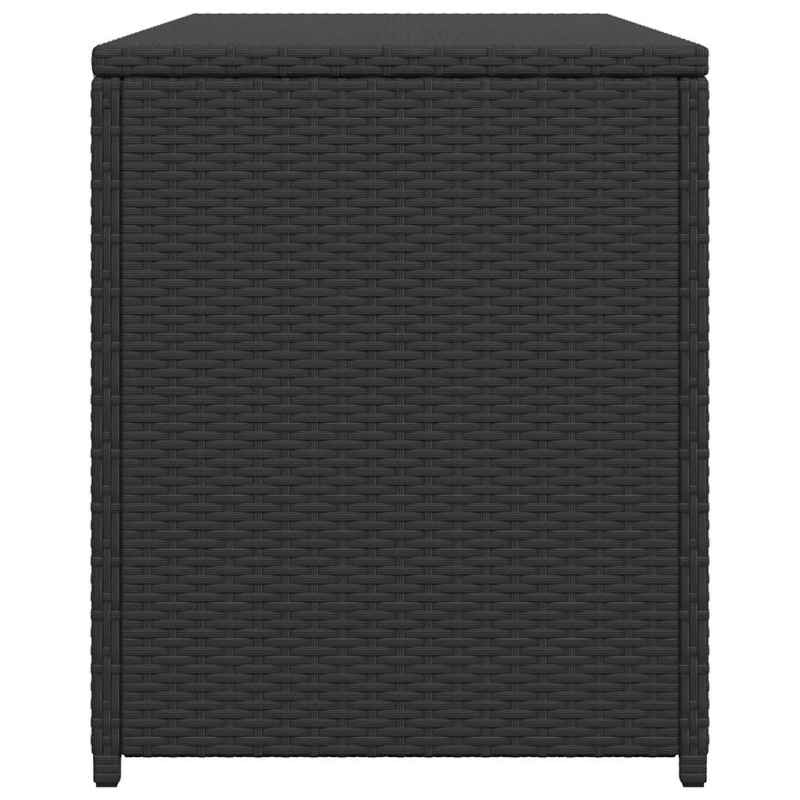 vidaXL dārza uzglabāšanas kaste, melna, 120x50x60 cm, PE rotangpalma