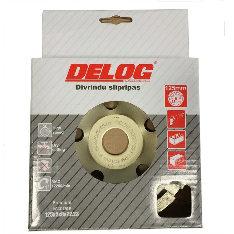 Dimanta slīpripa DELOG 125x5x8x22,23