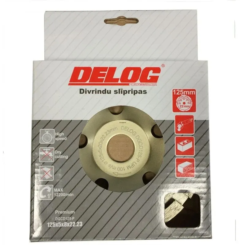 Dimanta slīpripa DELOG 125x5x8x22,23