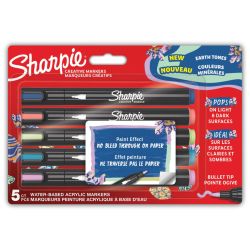 Creative marker set, round tip, SHARPIE, 5 pcs