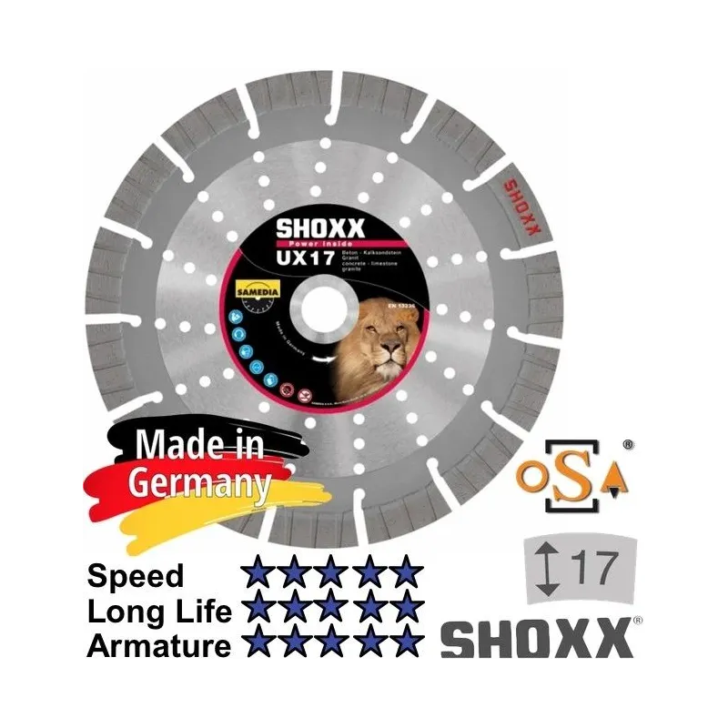 Dimanta disks SHOXX UX17 230x22.2x17mm.