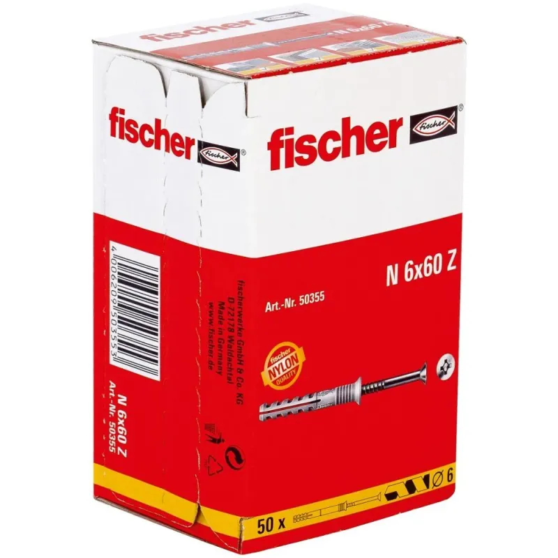 Hammerfix N S 6x60-30 mm, Fischer 50 pcs.