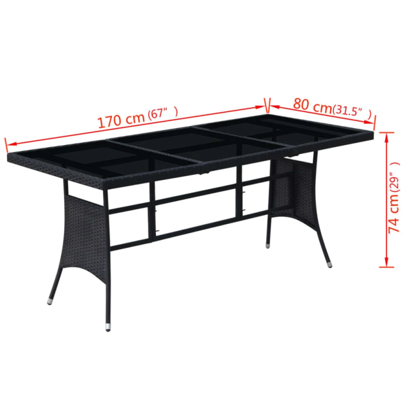 vidaXL 9-daļīgs dārza mēbeļu komplekts, matrači, melna PE rotangpalma