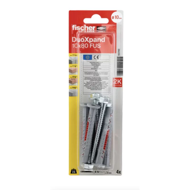 DuoXpand kruviga tihvt 10x80 FUS, 4 tk