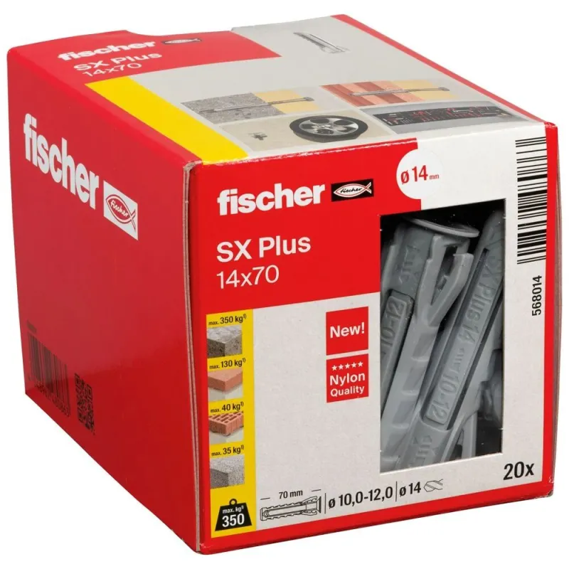 fischer Expansion plug SX Plus 14x70 mm, 20 pcs.