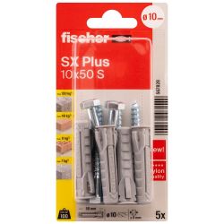 Fischer tüübel kruviga SX Plus S 10x50 mm, 5 tk