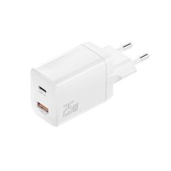 Wall Charger ,without cable, PDPlug Duos 25W 1C+1A, white