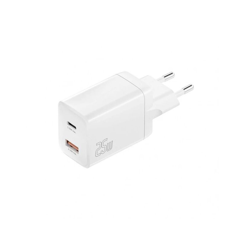 Wall Charger ,without cable, PDPlug Duos 25W 1C+1A, white