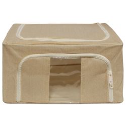 Uzglabāšanas kaste 40x30x20cm ar logu, bēša