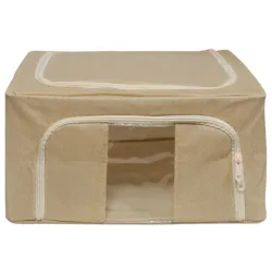 Uzglabāšanas kaste 40x30x20cm ar logu, bēša