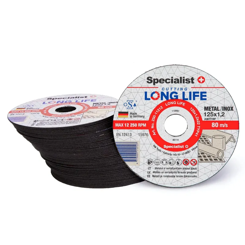 SPECIALIST+ metāla griešanas disks LONG LIFE, 125 x 1.2 x 22 mm