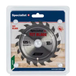 SPECIALIST+ TCT blade, 125x18Tx22 mm