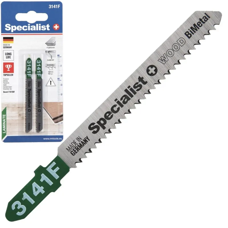 SPECIALIST+ figūrzāģa asmens BI-METAL 3141F, 2 gab.