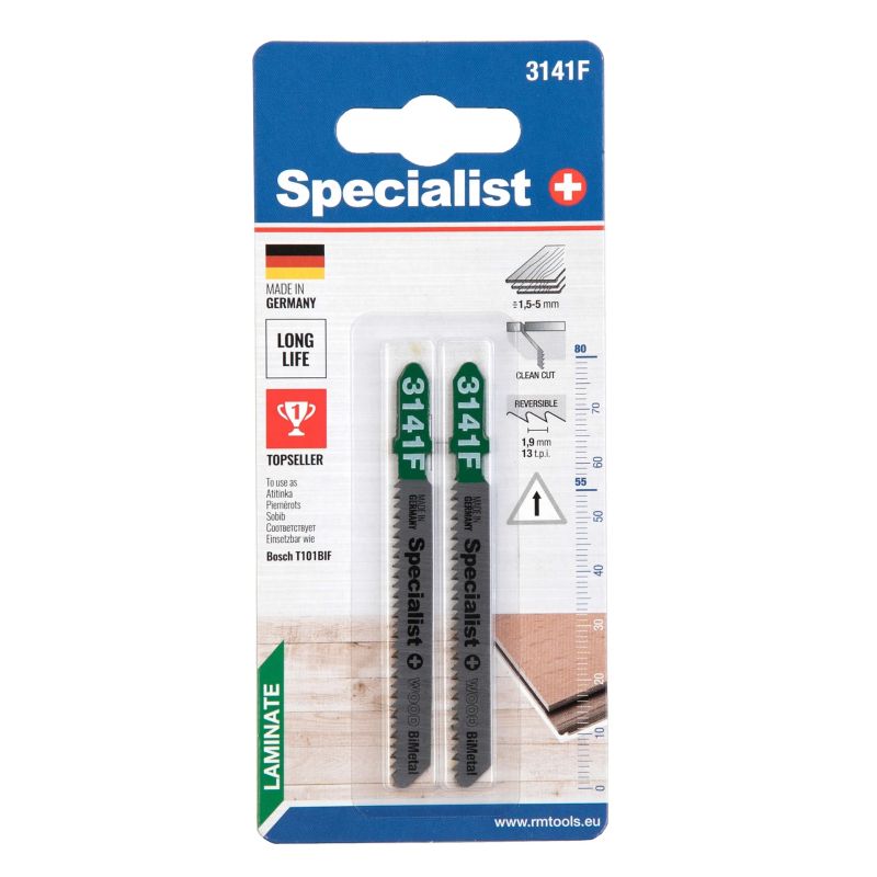 SPECIALIST+ figūrzāģa asmens BI-METAL 3141F, 2 gab.