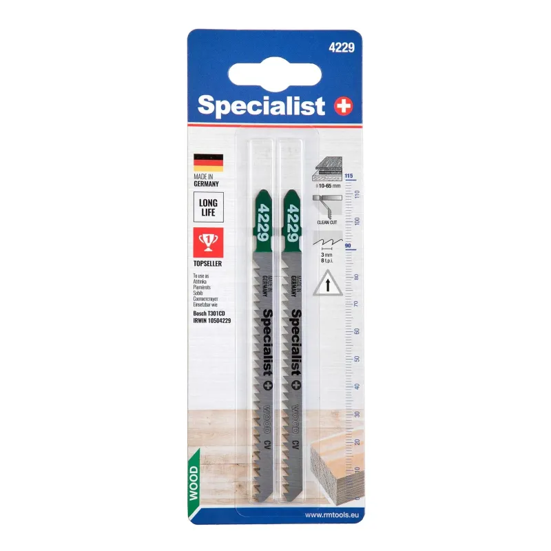 SPECIALIST+ jigsaw blade 4229 ,T301CD,, 2 pcs