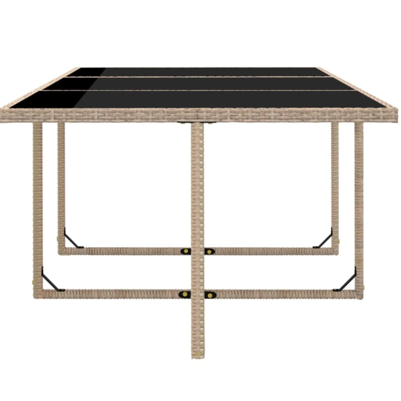 vidaXL 11-daļīgs dārza mēbeļu komplekts ar matračiem, PE pinums, bēšs