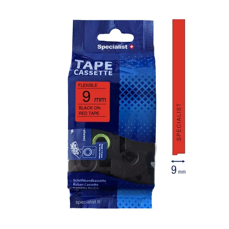 SPECIALIST+ lenta FLEXIBLE komp., 9 mm, melna - sarkana