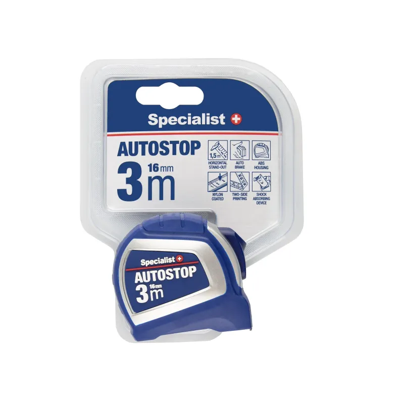 SPECIALIST+ mērlente AUTOSTOP 3 m, 16 mm
