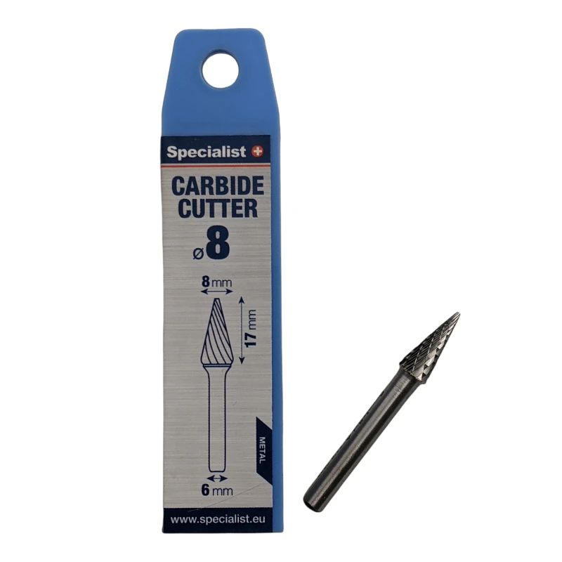 SPECIALIST+ carbide rotary burr, SKM 8x17x6 mm