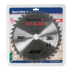 SPECIALIST+ griešanas disks, 260 x 36T x 30 mm