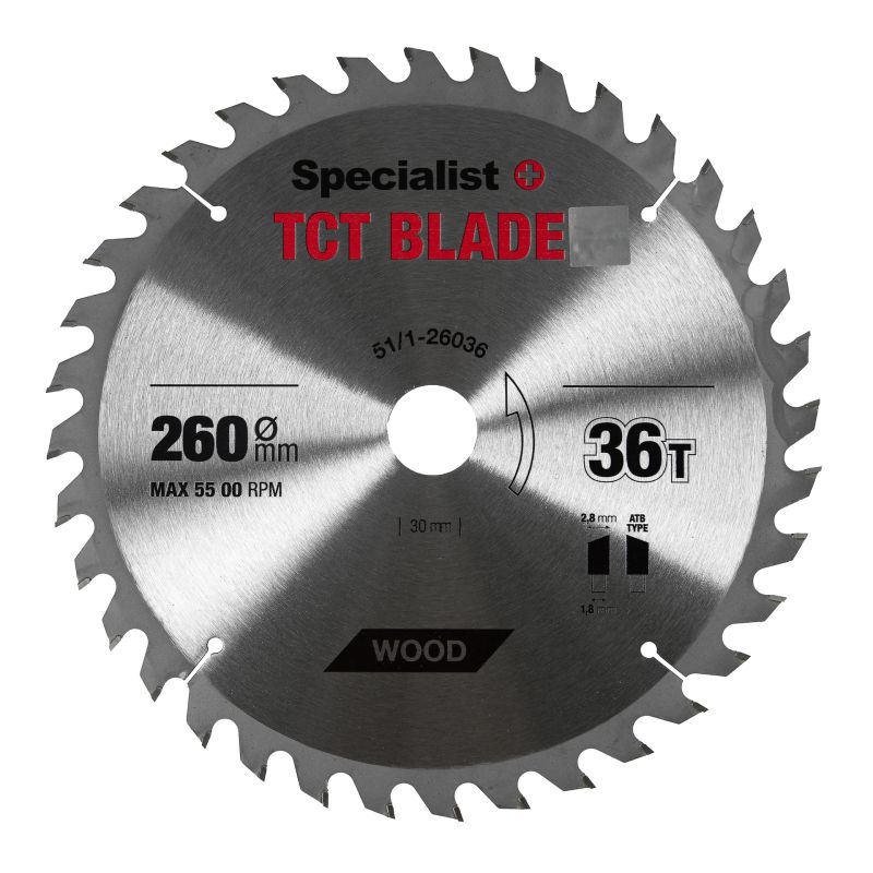 SPECIALIST+ saeketas, 260x36Tx30 mm