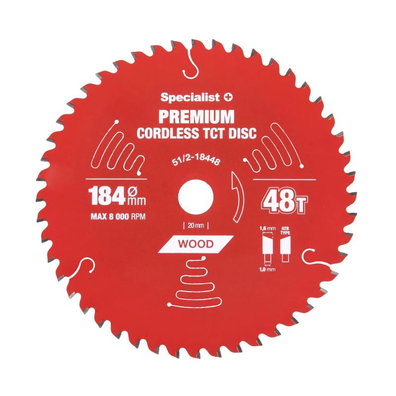 Griešanas disks 184x48Tx20-16mm, Cordless PREMIUM, SPECIALIST+