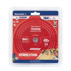 Cutting disc 184x24Tx20-16mm, Demolition PREMIUM, SPECIALIST+
