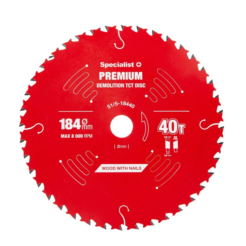 Griešanas disks 184x24Tx20-16mm, Demolition PREMIUM, SPECIALIST+