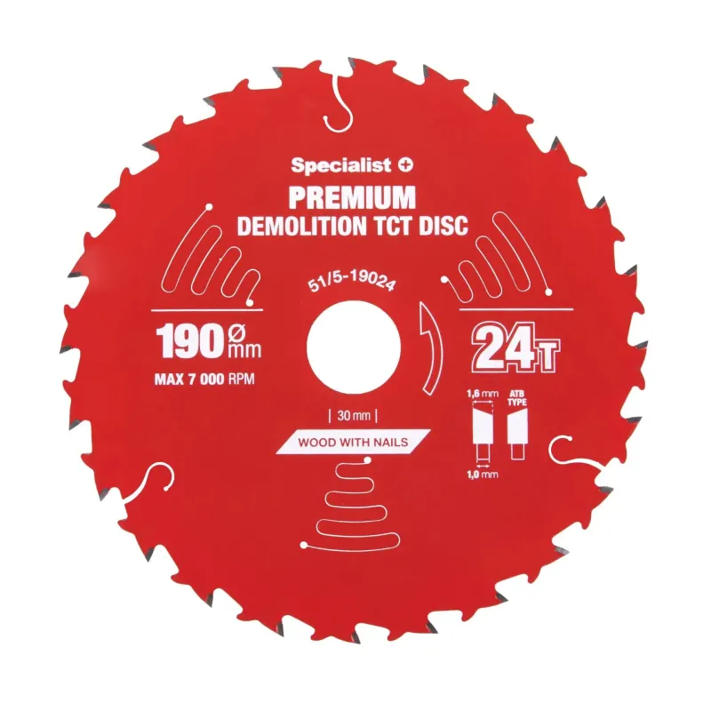 Griešanas disks 190x24Tx30mm, Demolition PREMIUM, SPECIALIST+