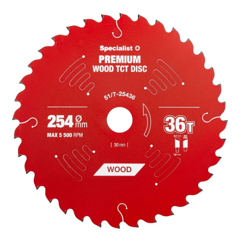 Griešanas disks 254x36Tx30mm, Wood PREMIUM, SPECIALIST+