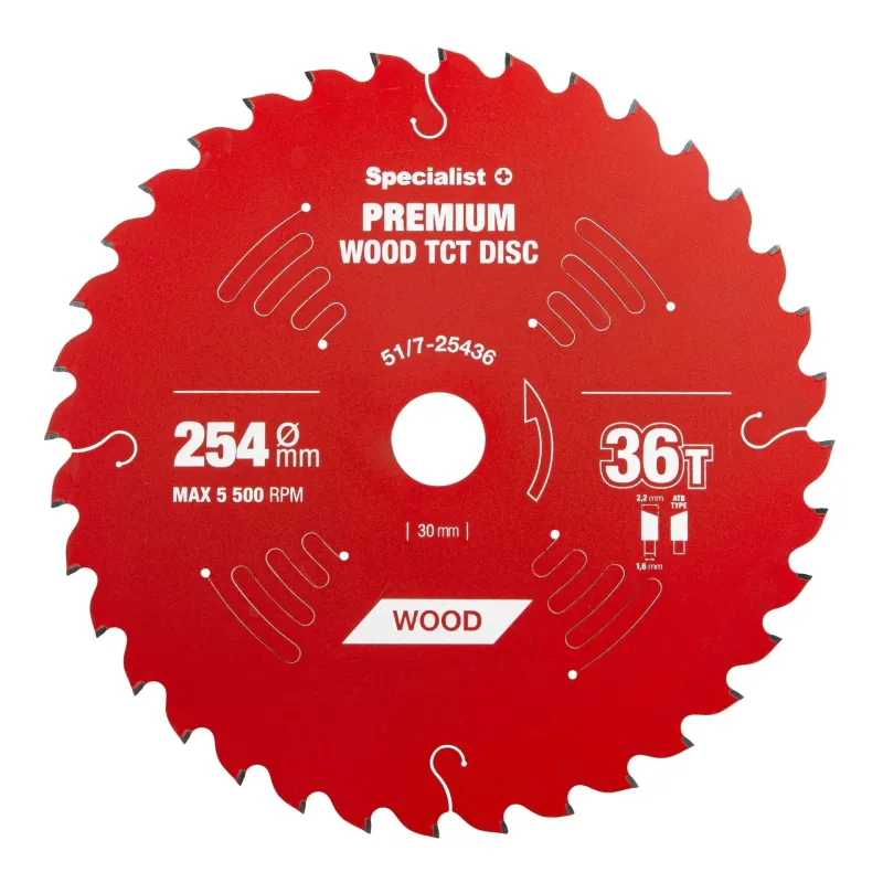 Griešanas disks 254x36Tx30mm, Wood PREMIUM, SPECIALIST+