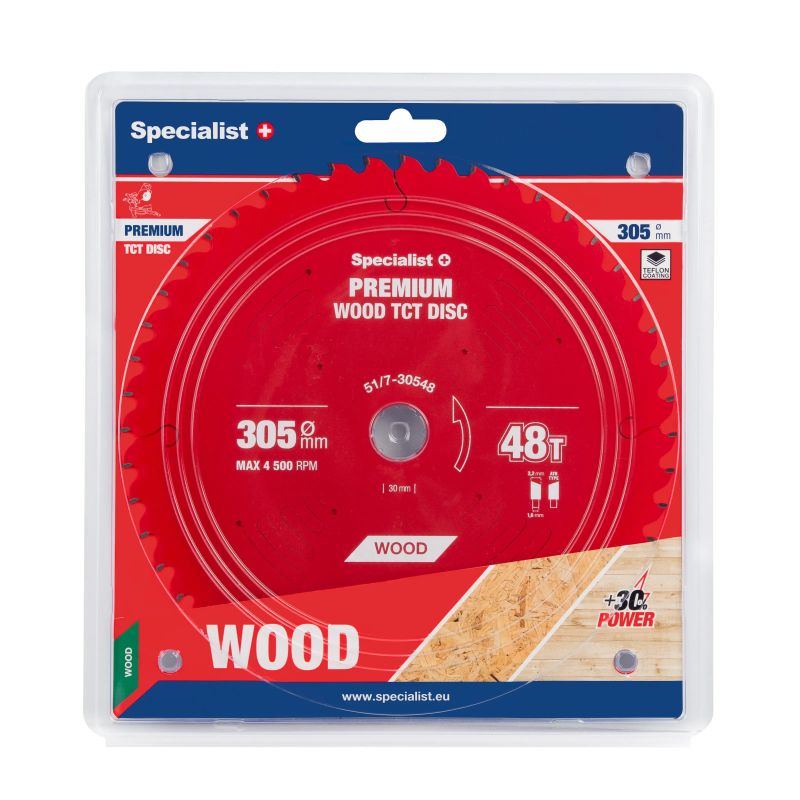 Griešanas disks 305x48Tx30mm, Wood PREMIUM, SPECIALIST+