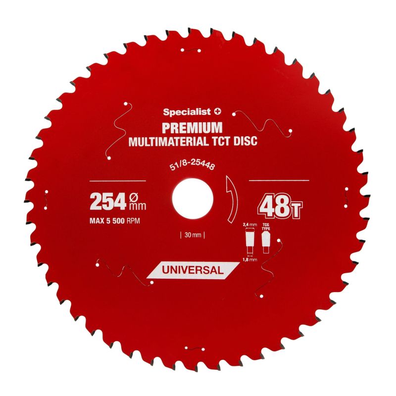 Griešanas disks 254x48Tx30mm, Multimaterial PREMIUM, SPECIALIST+