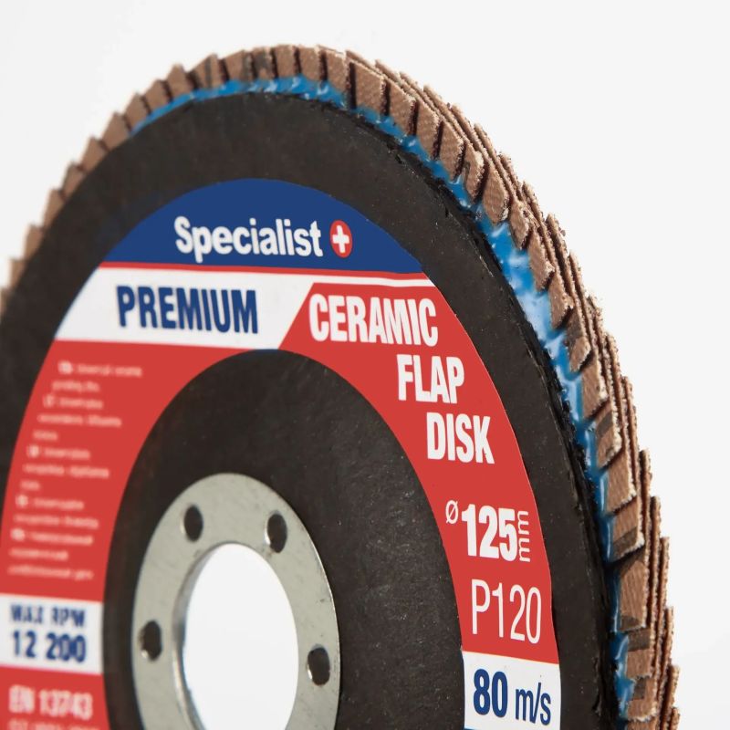 Atlokšņu slīpēšanas disks 125 mm, P120, Keramiskais PREMIUM, SPECIALIST+