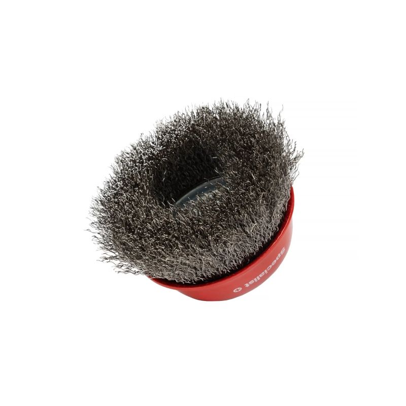 Stiepļu birstes kauss ar taisnu stiepli, 100 mm, M14, SPECIALIST+