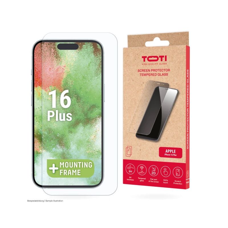 TEMPERED glass 2D screen protector full cover for iPhone 16 Plus-15 Plus Transparent