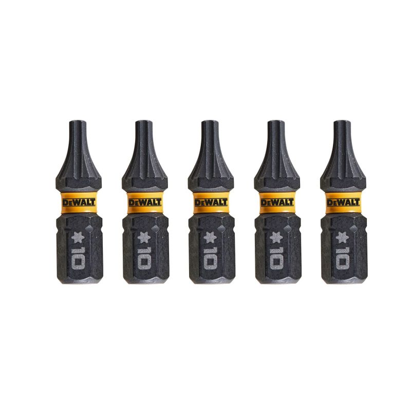 FLEXTORQ Screwdriver Bits T10 25 mm, DeWALT, 5 pcs