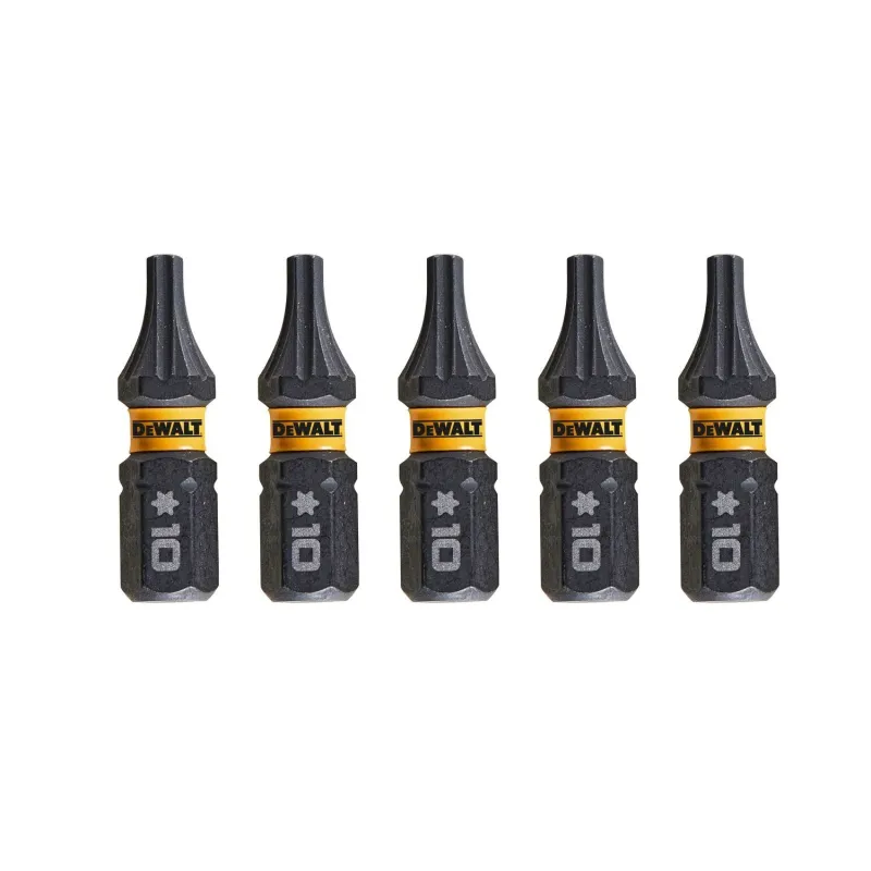 FLEXTORQ otsikud T10, 25 mm, DeWALT, 5 tk