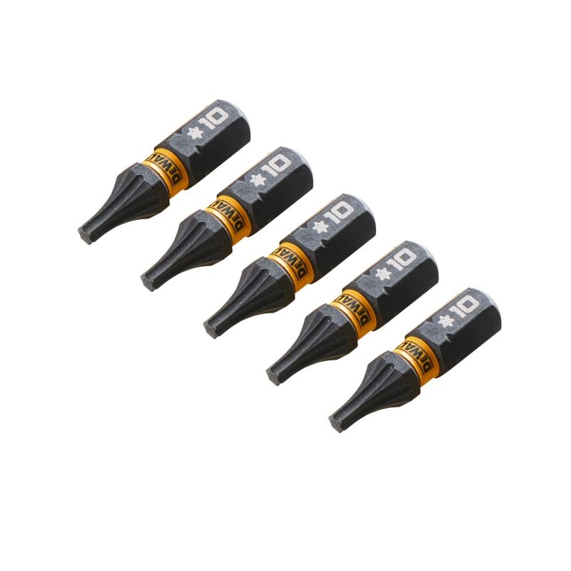 FLEXTORQ Screwdriver Bits T10 25 mm, DeWALT, 5 pcs