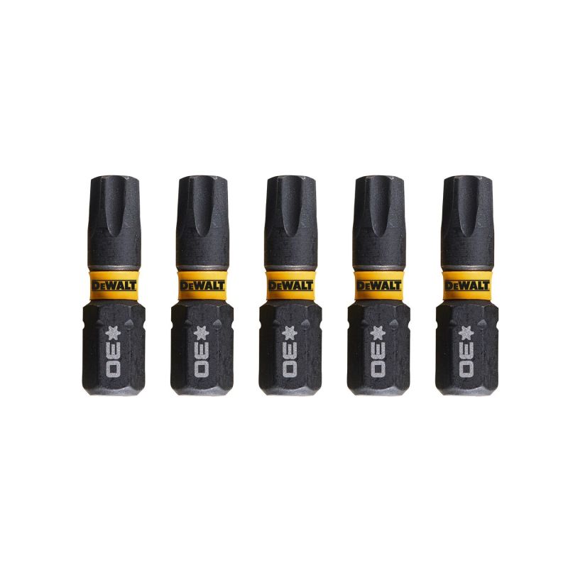 FLEXTORQ T30 screwdriving bits 25 mm, DeWALT, 5 pcs