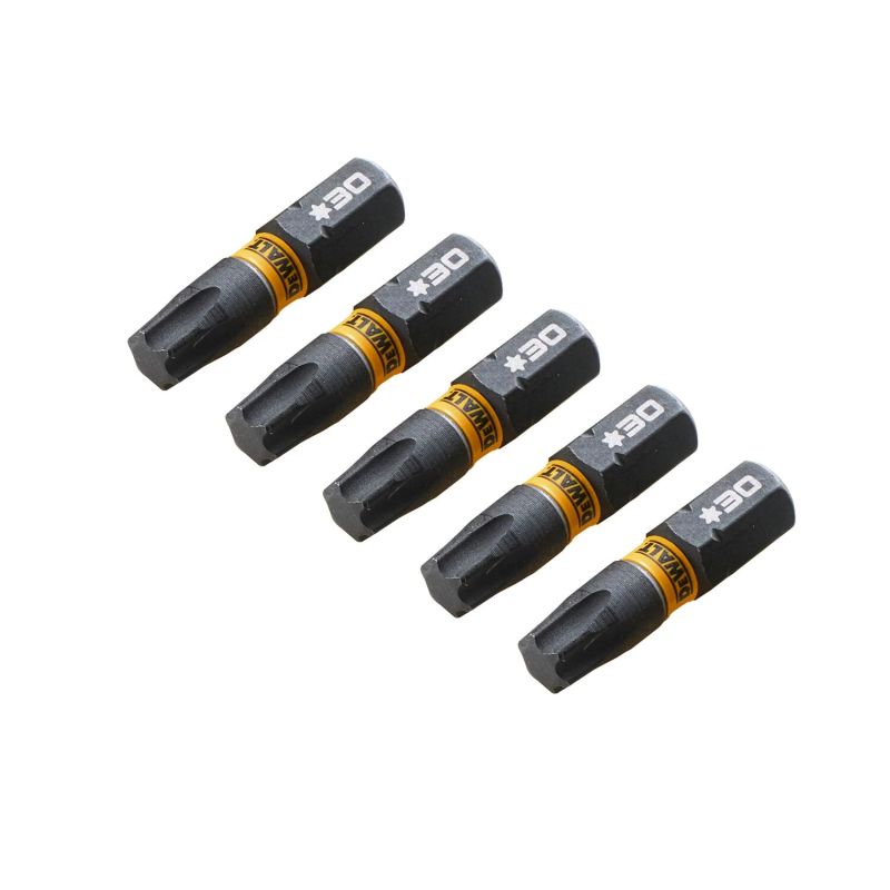 FLEXTORQ T30 screwdriving bits 25 mm, DeWALT, 5 pcs