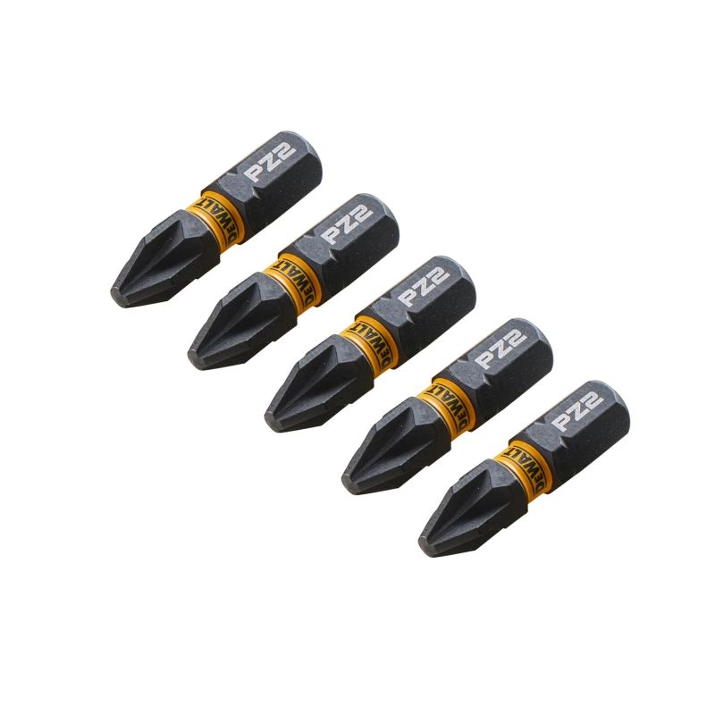 FLEXTORQ Screwdriver Bits PZ2, 25 mm, DeWALT, 5 pcs