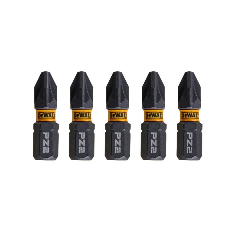 FLEXTORQ Screwdriver Bits PZ2, 25 mm, DeWALT, 5 pcs
