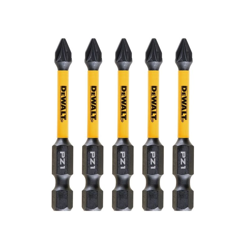 FLEXTORQ Screwdriver Bits PZ1, 57 mm, DeWALT, 5 pcs.