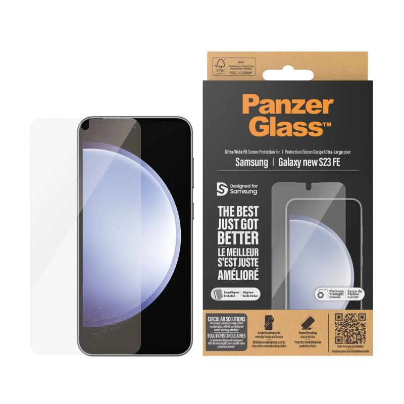 PREMIUM TEMPERED glass screen protector full cover for Samsung Galaxy S24 FE, UWF