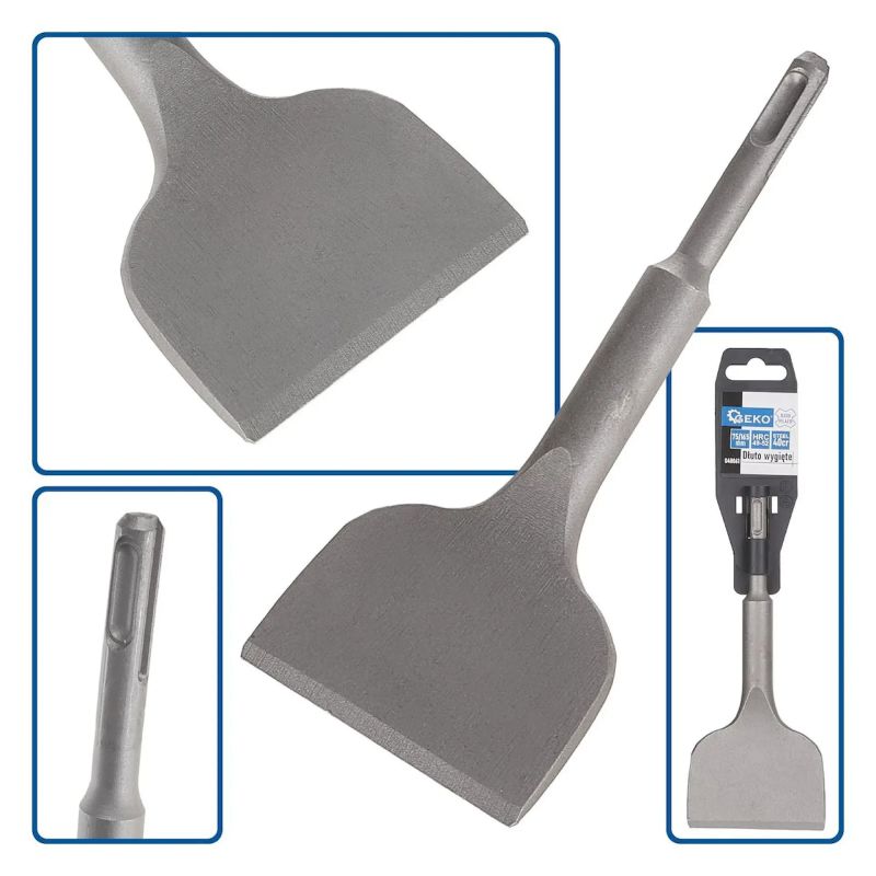 Lenktas kaltas SDS+, 75x165mm GEKO