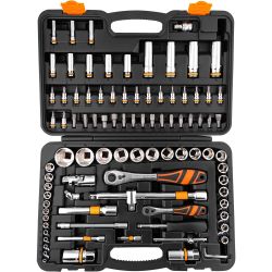 Socket set. Bits s2 steel, 94 pcs