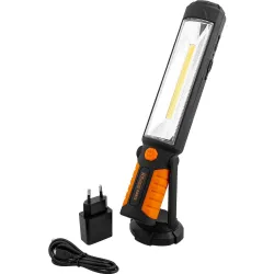 Flashlight long 5w + 5 led magnetic tilt