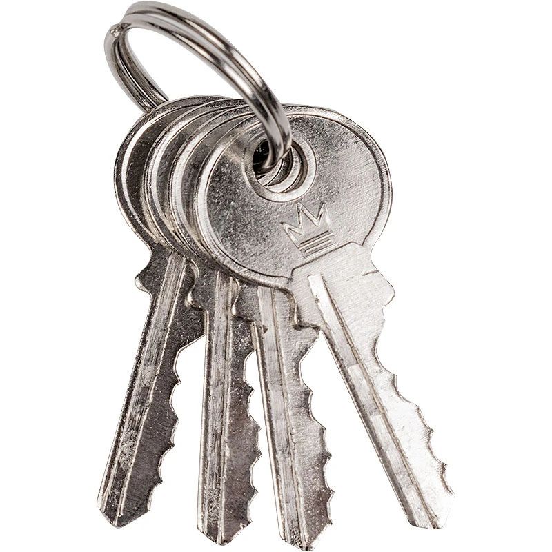 Tērauda piekaramā atslēga 40 mm zila