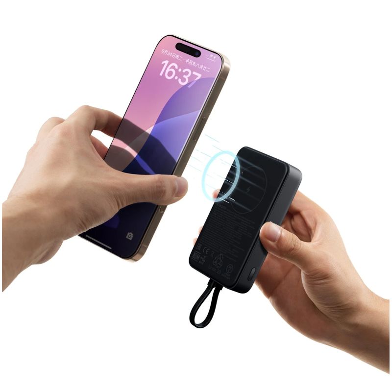 Xiaomi 33W Magnetic Power Bank 10000mAh ,Integrated Cable,, Gray